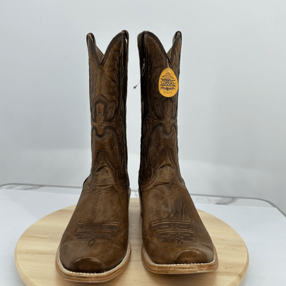 Corral Men's 10 D Brown Embroidered Narrow Square Toe Boots A4229 - Picture 10 of 16